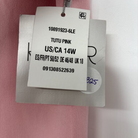Kasper Women's Plus Harlow Pant Iconic Stretch Crepe Tutu Pink Size 14W NWT - Picture 4 of 6